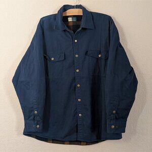 VTG Wearguard Chore Coat Blanket Lined XL Trucker Farmer XL Plaid Navy Blue